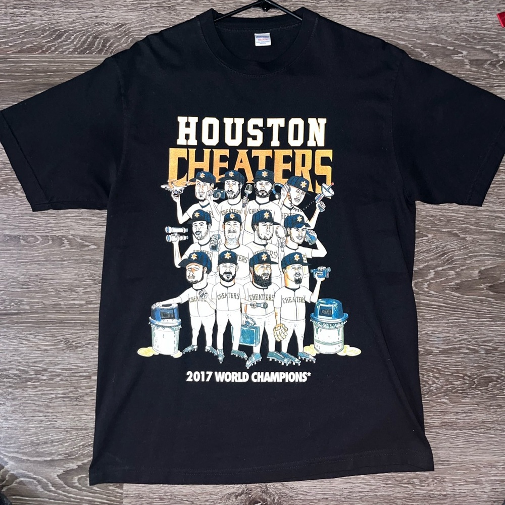 Undefeated Houston CHEATERS T-shirt/ MEDIUM/ Black / RARE